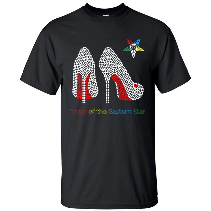 OES Platforms Pumps Eastern Star Dot Print Parents Day Tall T-Shirt