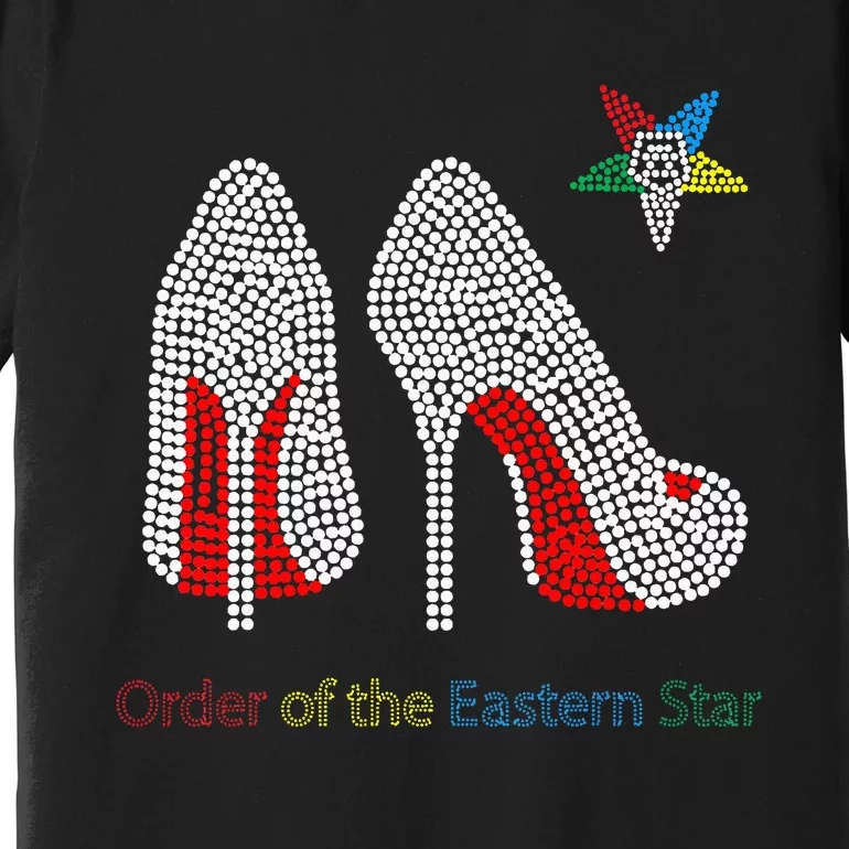 OES Platforms Pumps Eastern Star Dot Print Parents Day Premium T-Shirt