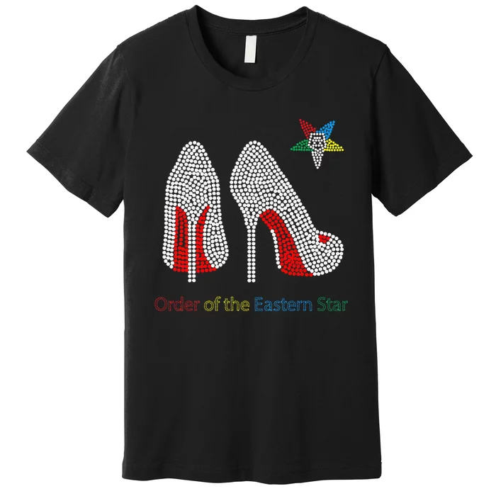 OES Platforms Pumps Eastern Star Dot Print Parents Day Premium T-Shirt