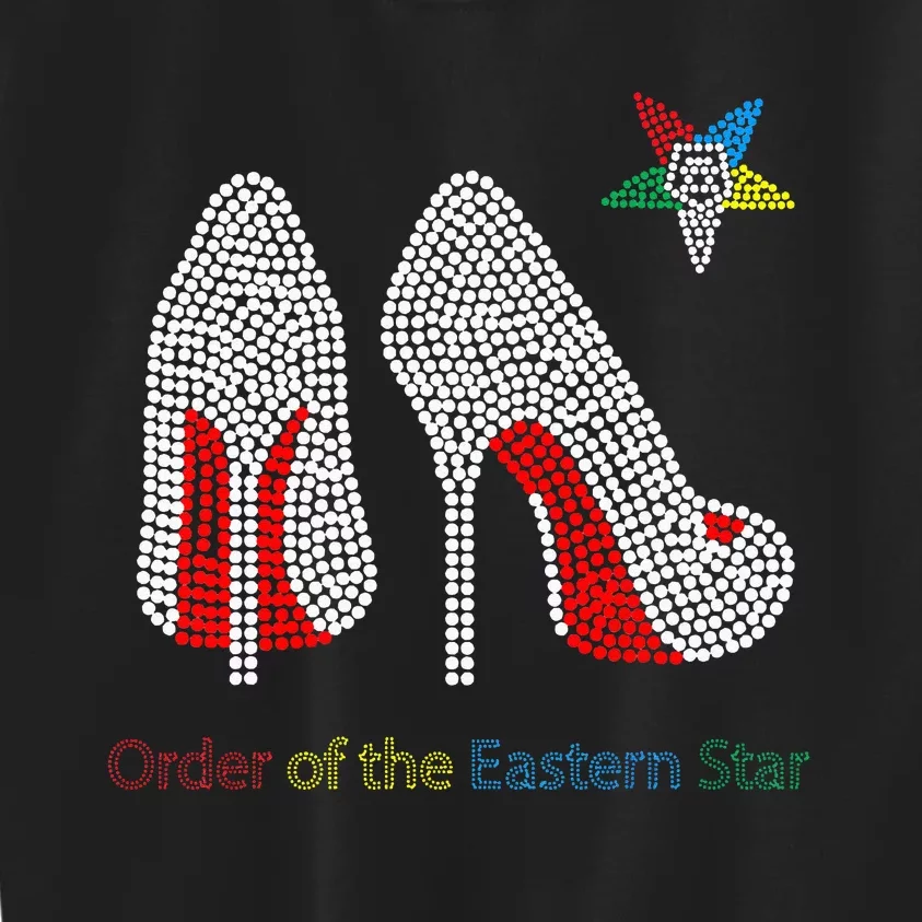 OES Platforms Pumps Eastern Star Dot Print Parents Day Kids Sweatshirt