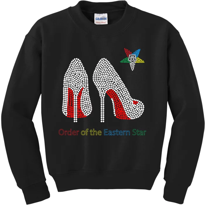 OES Platforms Pumps Eastern Star Dot Print Parents Day Kids Sweatshirt