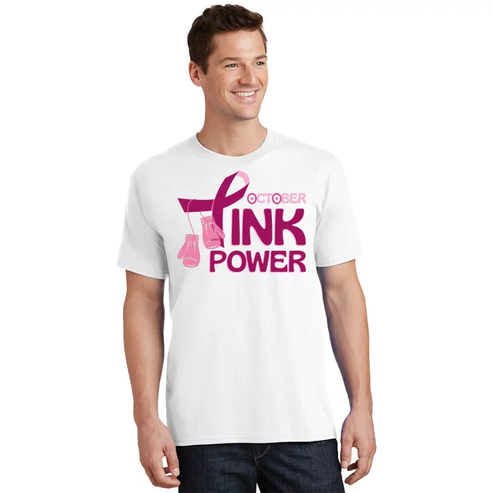 October Pink Power Breast Cancer T-Shirt