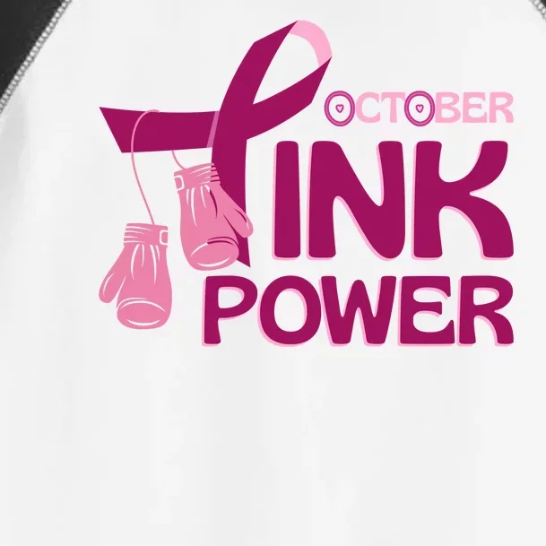 October Pink Power Breast Cancer Toddler Fine Jersey T-Shirt