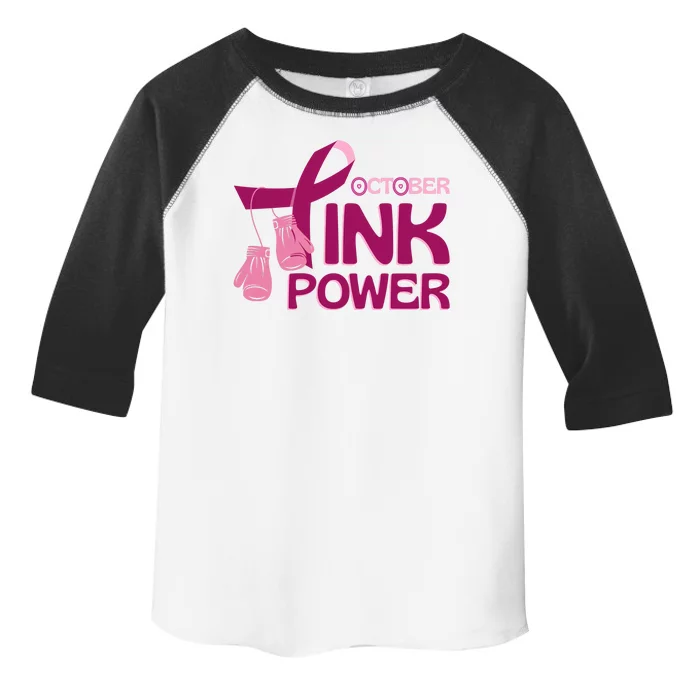 October Pink Power Breast Cancer Toddler Fine Jersey T-Shirt