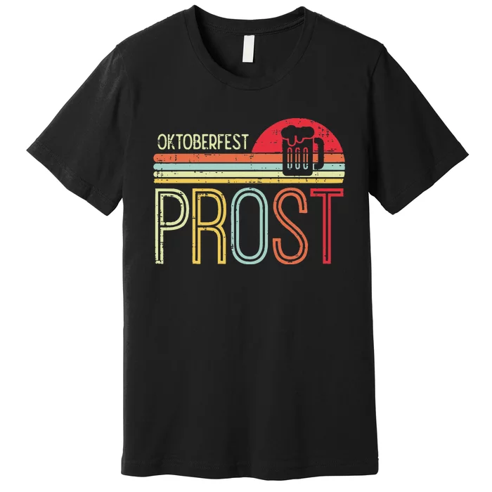 Oktoberfest Prost Retro German Bavarian Festival Premium T-Shirt