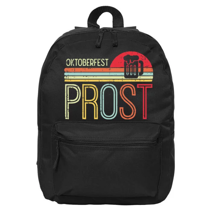 Oktoberfest Prost Retro German Bavarian Festival 16 in Basic Backpack