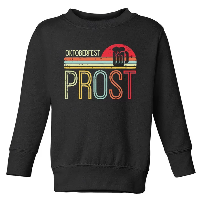 Oktoberfest Prost Retro German Bavarian Festival Toddler Sweatshirt