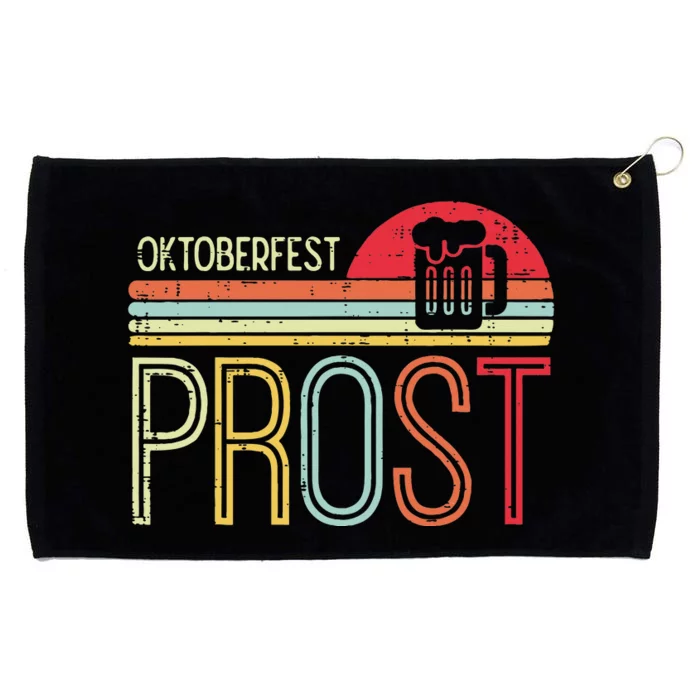 Oktoberfest Prost Retro German Bavarian Festival Grommeted Golf Towel