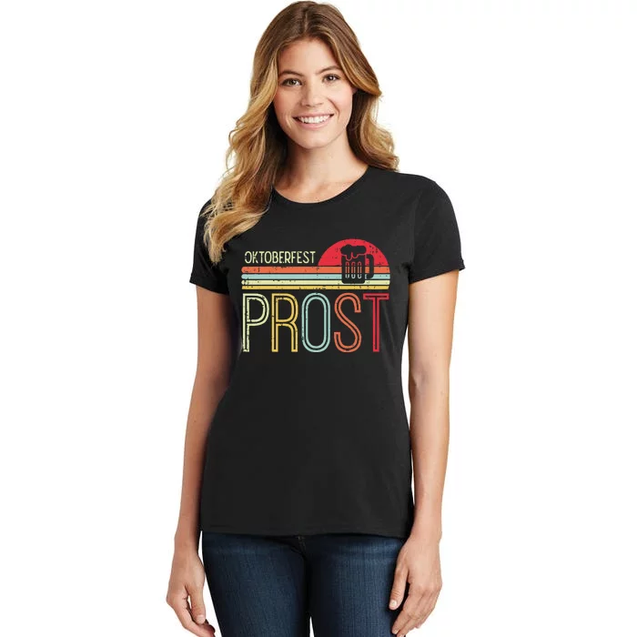 Oktoberfest Prost Retro German Bavarian Festival Women's T-Shirt