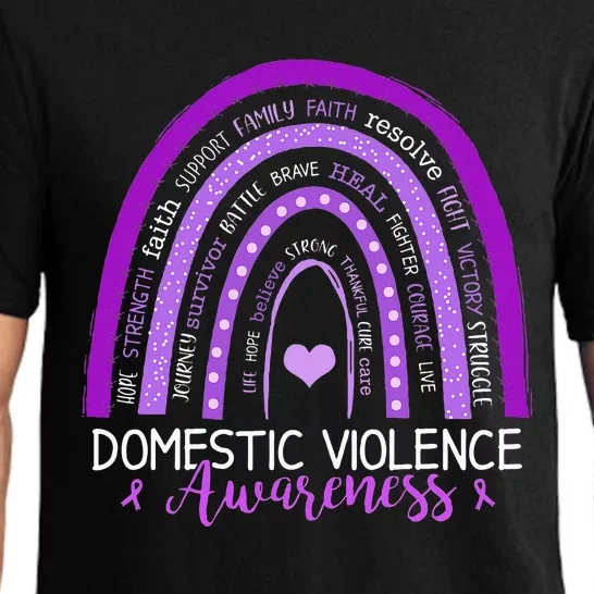 October Purple Ribbon Domestic Violence Awareness Pajama Set