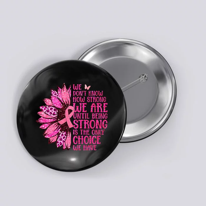 October Pink Ribbon Breast Cancer Awareness Button