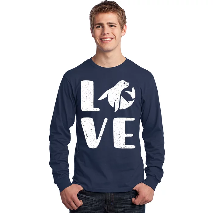 Ocean Puppy Seal Lover Valentines Day Gift Sea Lion Long Sleeve Shirt