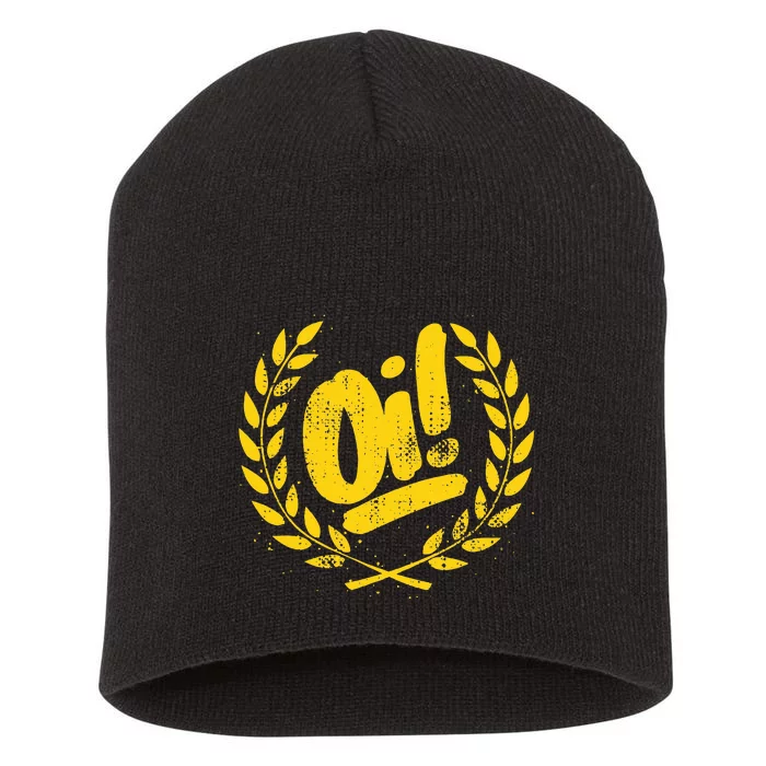 Oi Punk Ska & Punk Rock For 80s Punks & Skinheads Oi! Short Acrylic Beanie