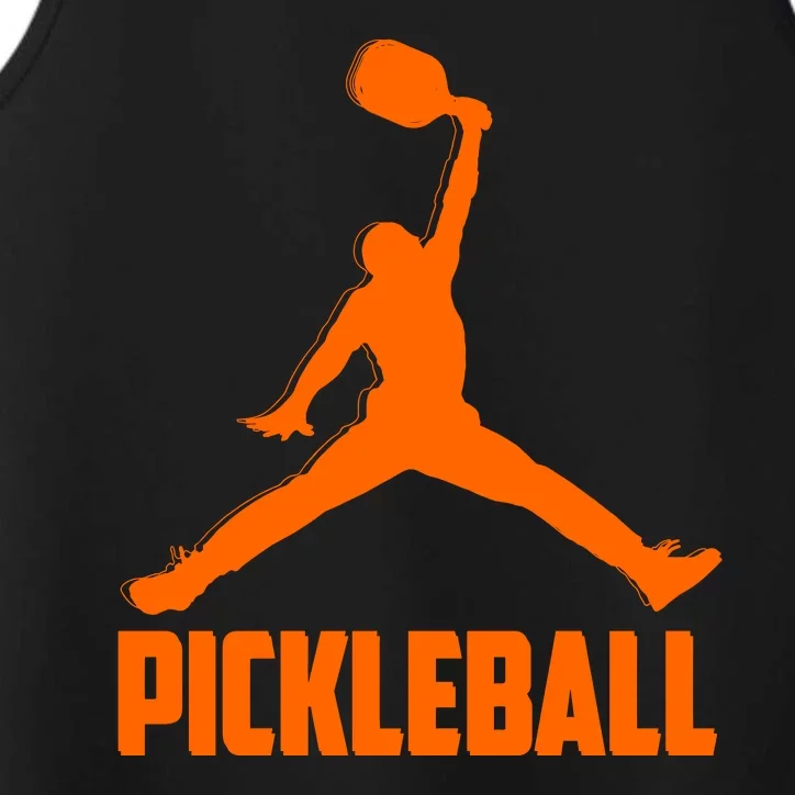 Orange Pickleball Sports Logo Performance Tank