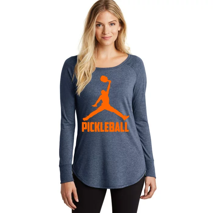 Orange Pickleball Sports Logo Women's Perfect Tri Tunic Long Sleeve Shirt