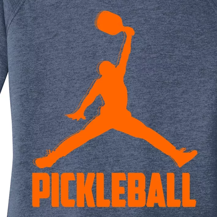 Orange Pickleball Sports Logo Women's Perfect Tri Tunic Long Sleeve Shirt