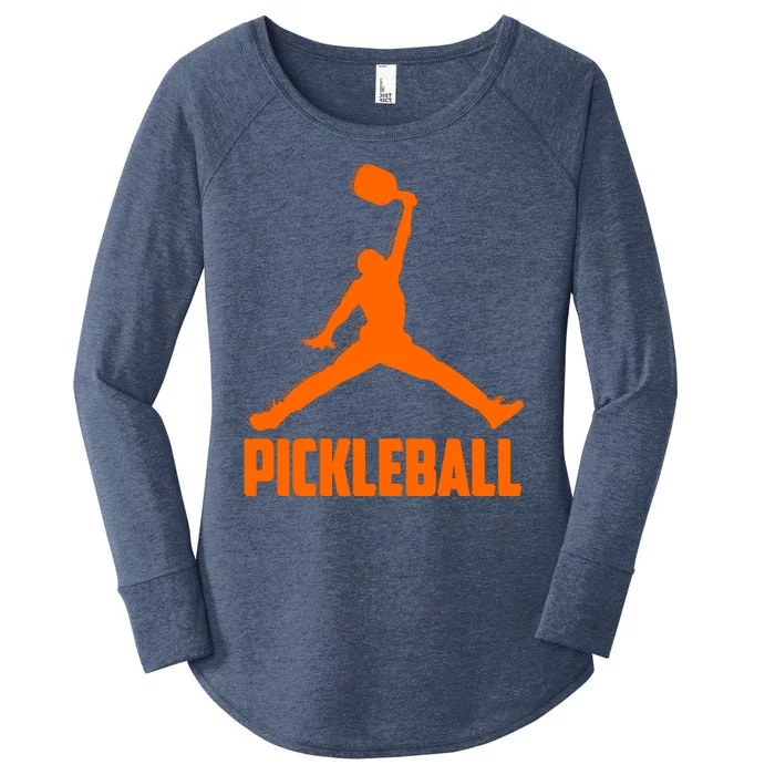 Orange Pickleball Sports Logo Women's Perfect Tri Tunic Long Sleeve Shirt