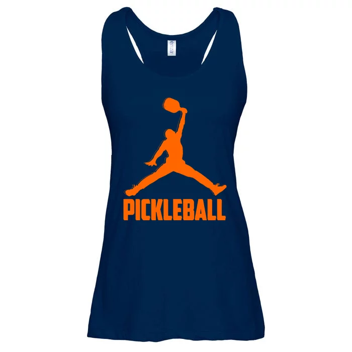 Orange Pickleball Sports Logo Ladies Essential Flowy Tank