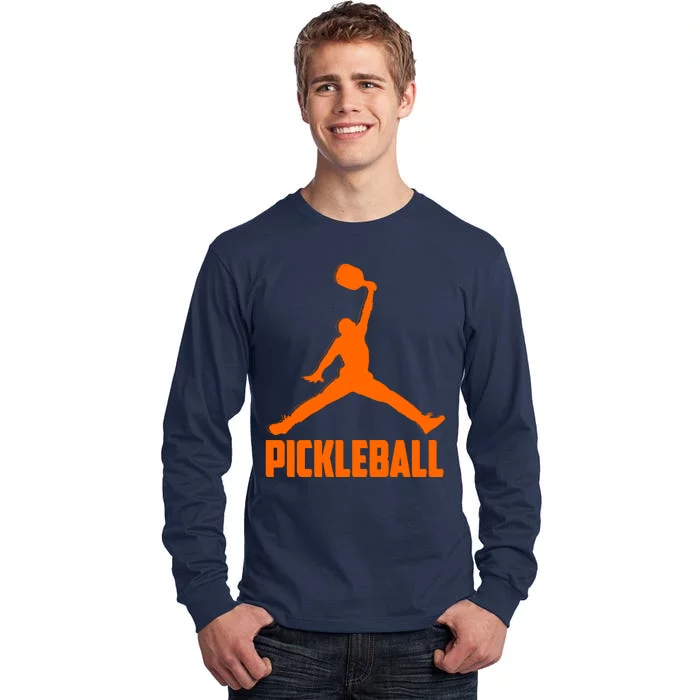 Orange Pickleball Sports Logo Tall Long Sleeve T-Shirt