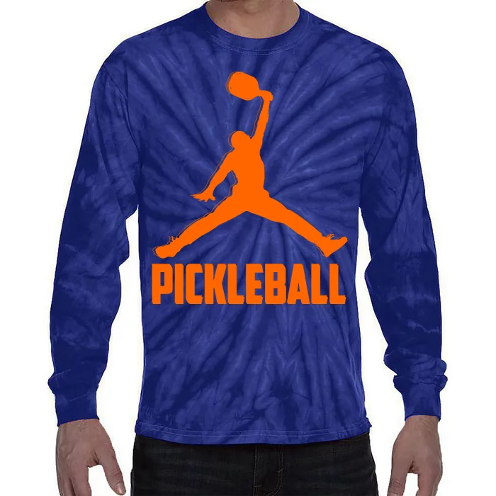 Orange Pickleball Sports Logo Tie-Dye Long Sleeve Shirt