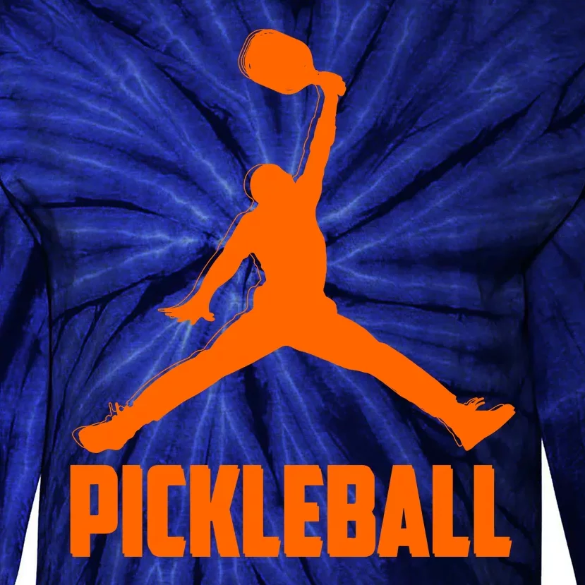 Orange Pickleball Sports Logo Tie-Dye Long Sleeve Shirt