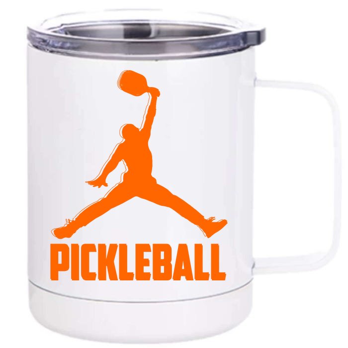 Orange Pickleball Sports Logo Front & Back 12oz Stainless Steel Tumbler Cup