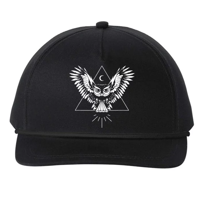 Owl Pyramid Secret Illuminati Owl Tattoo Style Snapback Five-Panel Rope Hat