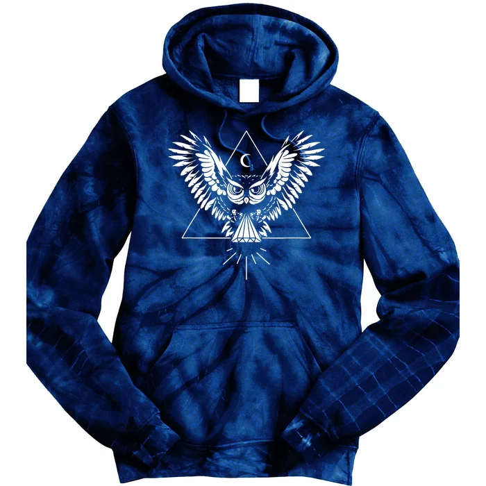 Owl Pyramid Secret Illuminati Owl Tattoo Style Tie Dye Hoodie