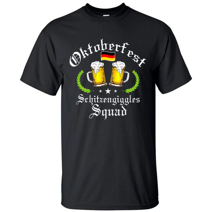 Oktoberfest Party Schitzengiggles Drinking Squad Tall T-Shirt