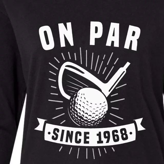 On Par Since 1968 Golfing 55 Years Old Golfer 55th Birthday Womens Cotton Relaxed Long Sleeve T-Shirt