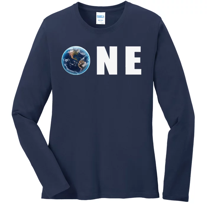 One Planet Take Care Of It Earth Day Outfit Gift Ladies Long Sleeve Shirt