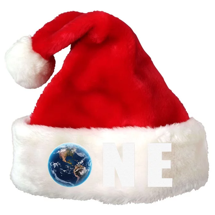 One Planet Take Care Of It Earth Day Outfit Gift Premium Christmas Santa Hat