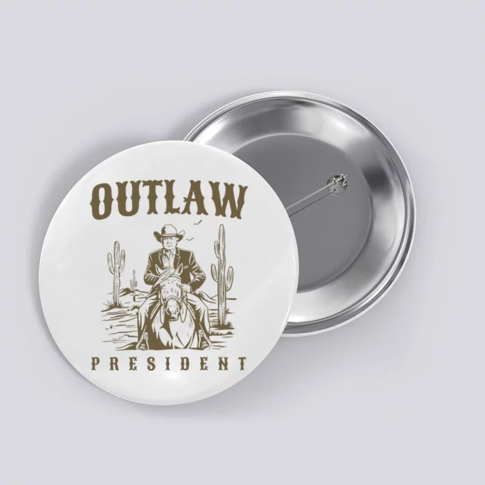 Outlaw President Trump Cow Trump 2024 Convicted Felon Button