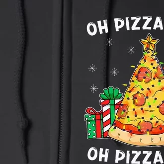 Oh Pizza Tree Xmas Food Present Christmas Pizza Tree Full Zip Hoodie