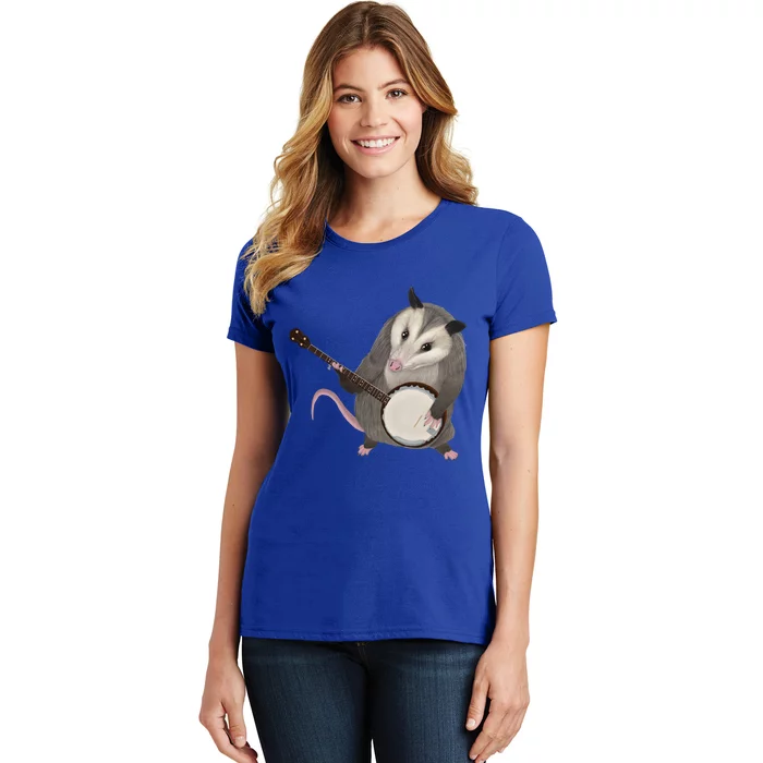 Opossum Playing The Banjo Gift Possum Gift Women's T-Shirt