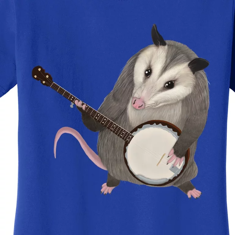 Opossum Playing The Banjo Gift Possum Gift Women's T-Shirt