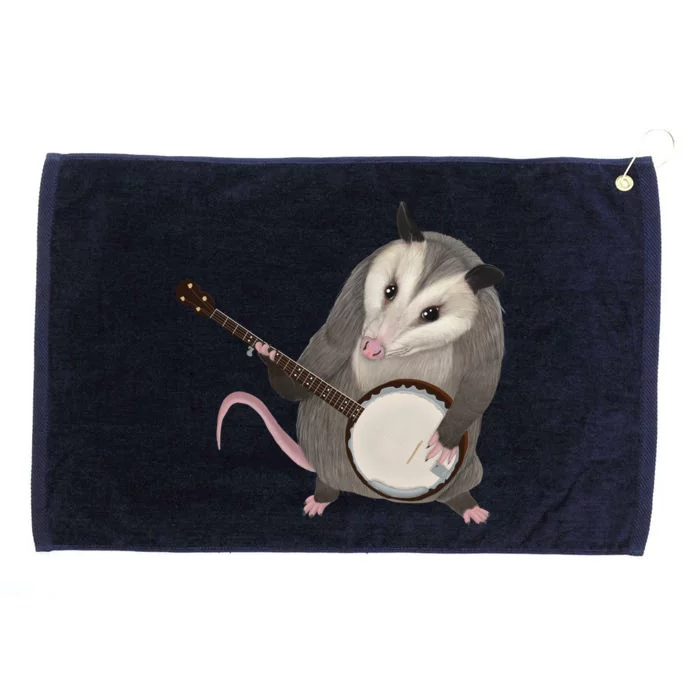 Opossum Playing The Banjo Gift Possum Gift Grommeted Golf Towel