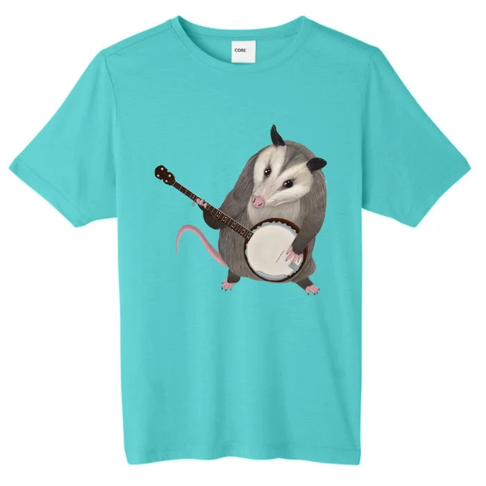 Opossum Playing The Banjo Gift Possum Gift ChromaSoft Performance T-Shirt