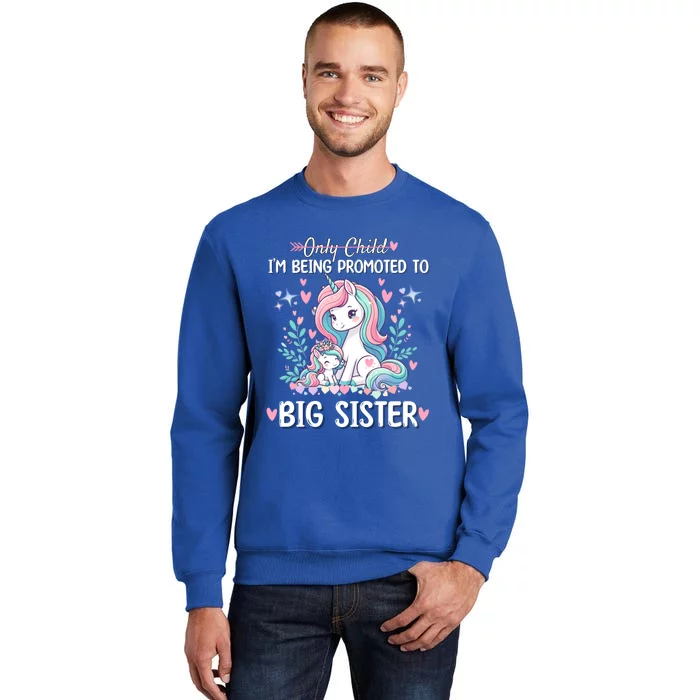 Only Promoted To Big Sister 2025 Cute Unicorn Gift Sweatshirt