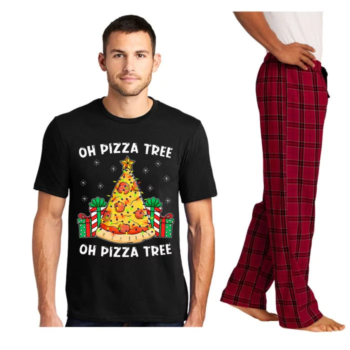 Oh Pizza Tree Xmas Food Present Christmas Pizza Tree Pajama Set