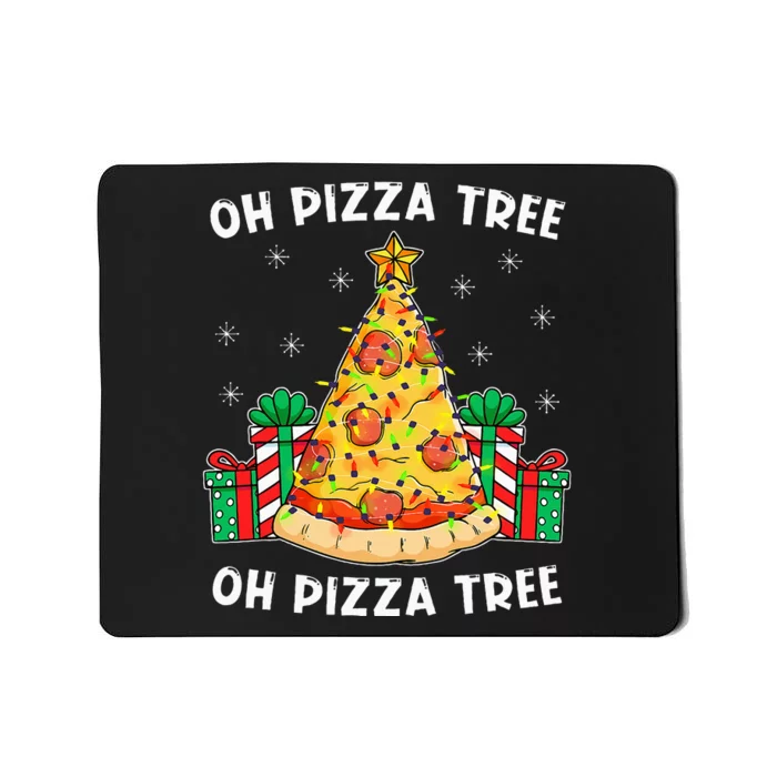 Oh Pizza Tree Xmas Food Present Christmas Pizza Tree Mousepad