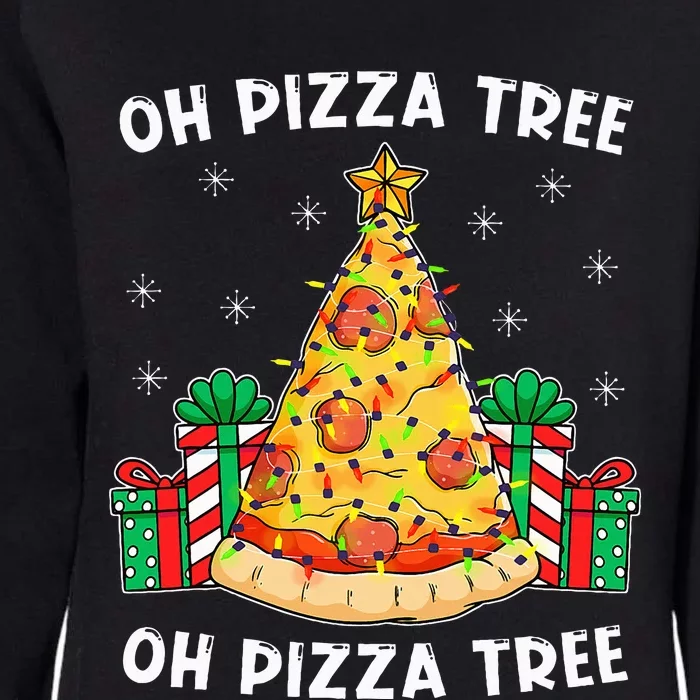 Oh Pizza Tree Xmas Food Present Christmas Pizza Tree Womens California Wash Sweatshirt