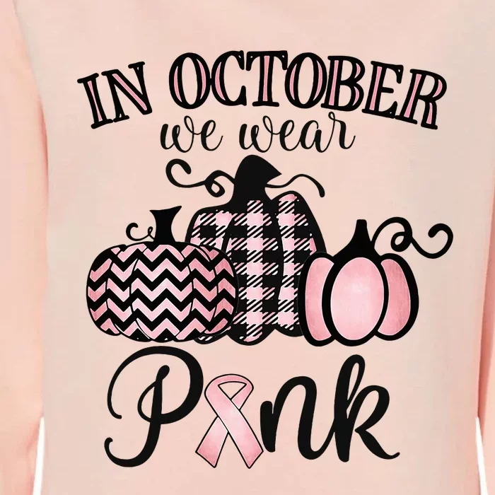 October Pink Thanksgiving Breast Cancer Support Womens California Wash Sweatshirt