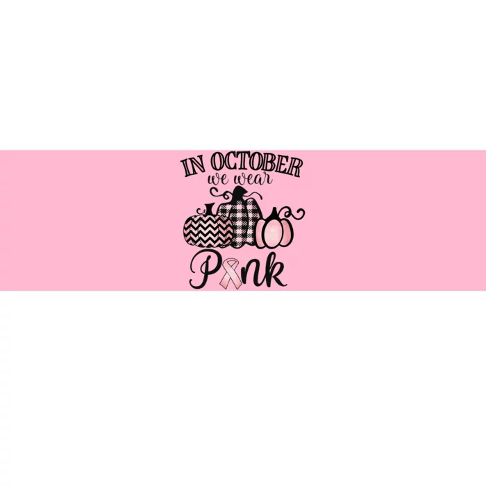 October Pink Thanksgiving Breast Cancer Support Bumper Sticker