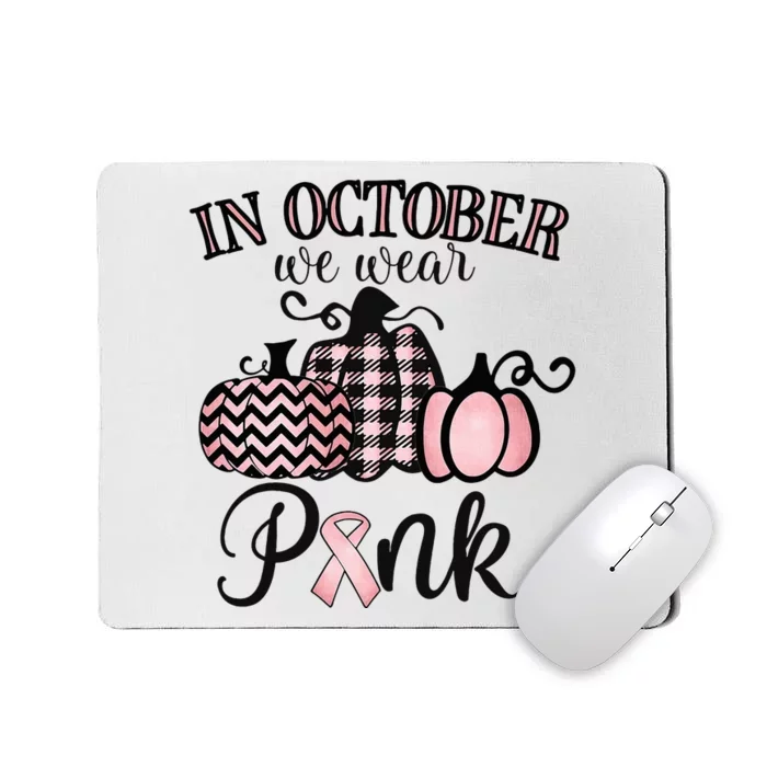 October Pink Thanksgiving Breast Cancer Support Mousepad