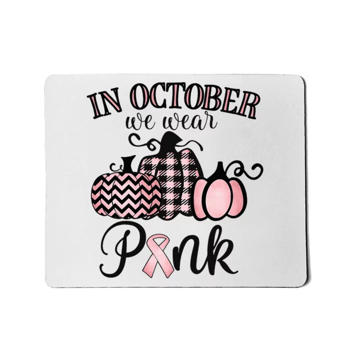 October Pink Thanksgiving Breast Cancer Support Mousepad