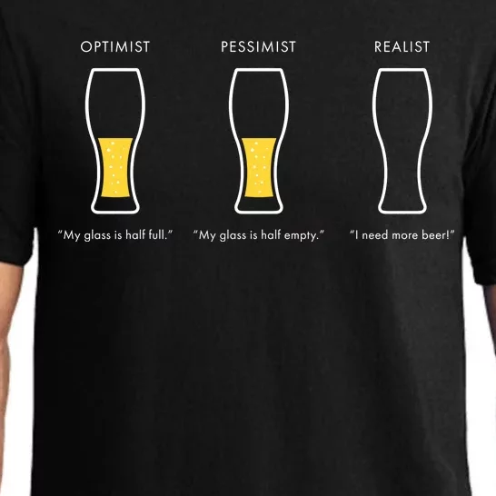 Optimist Pessimist Realist I Need A Beer Pajama Set