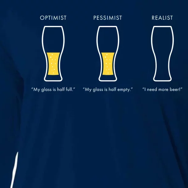 Optimist Pessimist Realist I Need A Beer Cooling Performance Long Sleeve Crew