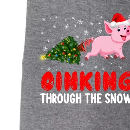 Oinking Pig Under Snow Christmas Tree Santa Pig Farm Farmer Gift Doggie 3-End Fleece Hoodie