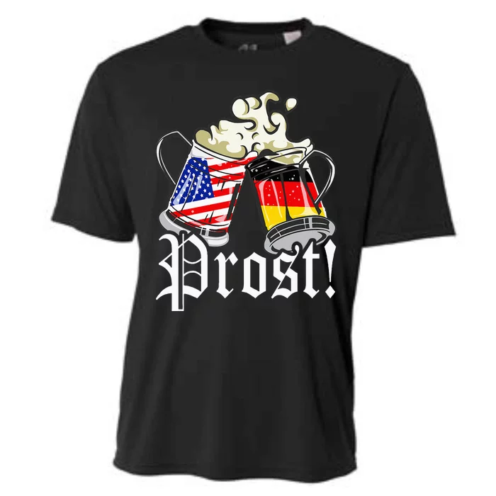 Oktoberfest Prost Usa Germany Flags Cooling Performance Crew T-Shirt